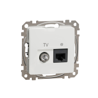 GNIAZDO KOMPUTEROWO-ANTENOWE TV+RJ45 KAT.6 BIAŁY SEDNA DESIGN - SDD111469T - SCHNEIDER ELECTRIC