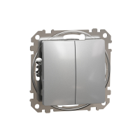 Łącznik podwójny schodowy, srebrne alum. Sedna Design - SDD113108 - SCHNEIDER ELECTRIC
