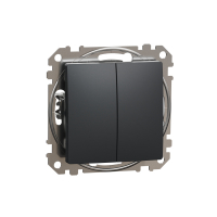 PRZYCISK PODWÓJNY ZWIERNY CZARNY ANTRACYT SEDNA DESIGN - SDD114118 - SCHNEIDER ELECTRIC