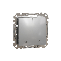 Przycisk żaluzjowy, srebrne aluminium Sedna Design - SDD113114 - SCHNEIDER ELECTRIC