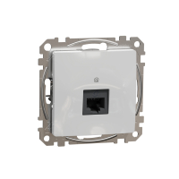 Gniazdo komputerowe RJ45 kat.5e UTP, srebrne aluminium Sedna Design - SDD113451 - SCHNEIDER ELECTRIC