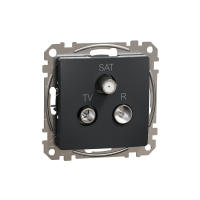 GNIAZDO ANTENOWE R-TV-SAT KOŃCOWE 4dB CZARNY ANTRACYT SEDNA DESIGN - SDD114481 - SCHNEIDER ELECTRIC