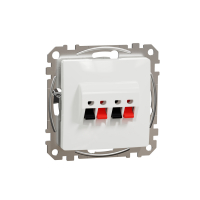 GNIAZDO GŁOŚNIKOWE PODWÓJNE BIAŁY SEDNA DESIGN - SDD111411 - SCHNEIDER ELECTRIC