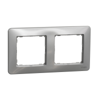 Ramka 2-krotna, srebrne aluminium Sedna Design - SDD313802 - SCHNEIDER ELECTRIC
