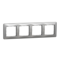 Ramka 4-krotna, srebrne aluminium Sedna Design - SDD313804 - SCHNEIDER ELECTRIC