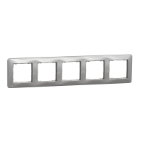Ramka 5-krotna, srebrne aluminium Sedna Design - SDD313805 - SCHNEIDER ELECTRIC