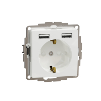 Sedna Design, Gniazdo schuko z USB A+A 2,4A, białe - SDD111052 - SCHNEIDER ELECTRIC
