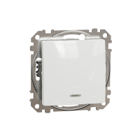 Sedna Design, Łącznik 1-biegunowy z sygnalizacją załączenia, biały - SDD111101N - SCHNEIDER ELECTRIC