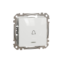 Sedna Design, Przycisk "dzwonek" z podświetleniem, biały - SDD111131L - SCHNEIDER ELECTRIC