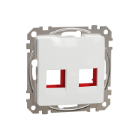 Sedna Design, Płytka centralna 2xRJ45 do wkładów 5e-6 UTP KRONE, białe - SDD111441C - SCHNEIDER ELECTRIC