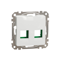 Sedna Design, Płytka centralna 2xRJ45 do wkładów 5e-6 UTP Systimax, białe - SDD111443C - SCHNEIDER ELECTRIC