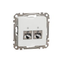 Sedna Design, Gniazdo komputerowe 2xRJ45 kat.5e STP, białe - SDD111452S - SCHNEIDER ELECTRIC