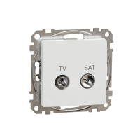 Sedna Design, Gniazdo TV/SAT przelotowe (7dB), białe - SDD111474S - SCHNEIDER ELECTRIC