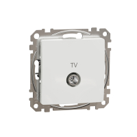 Sedna Design, Gniazdo TV przelotowe (10dB), białe - SDD111478 - SCHNEIDER ELECTRIC