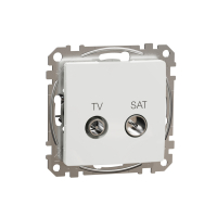 Sedna Design, Gniazdo TV/SAT przelotowe (10dB), białe - SDD111478S - SCHNEIDER ELECTRIC