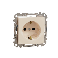 Sedna Design, Gniazdo schuko z przesłonami, beżowe - SDD112021 - SCHNEIDER ELECTRIC