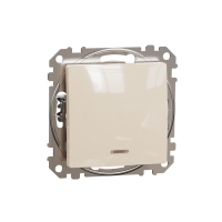 Sedna Design, Łącznik krzyżowy z podświetleniem, beżowy - SDD112107L - SCHNEIDER ELECTRIC