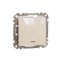 Sedna Design, Przycisk schodowy z podświetleniem, beżowy - SDD112116L - SCHNEIDER ELECTRIC