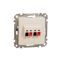 Sedna Design, Gniazdo 2x głośnikowe, beżowe - SDD112411 - SCHNEIDER ELECTRIC