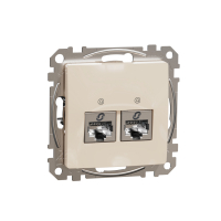 Sedna Design, Gniazdo komputerowe 2xRJ45 kat.6 STP, beżowy - SDD112462S - SCHNEIDER ELECTRIC