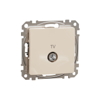 Sedna Design, Gniazdo TV przelotowe (10dB), beżowy - SDD112478 - SCHNEIDER ELECTRIC