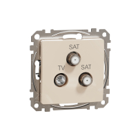 Sedna Design, Gniazdo TV/SAT/SAT końcowe (4dB), beżowy - SDD112481S - SCHNEIDER ELECTRIC