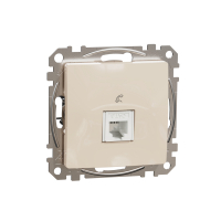 Sedna Design, Gniazdo telefoniczne RJ11, beżowy - SDD112491 - SCHNEIDER ELECTRIC