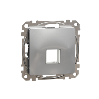 Sedna Design, Płytka centralna do wkładów Keystone (HDMI, VGA, RJ45, RJ11), srebrne aluminium - SDD113421 - SCHNEIDER ELECTRIC