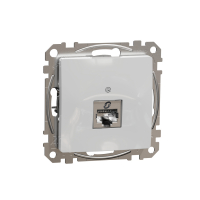 Sedna Design, Gniazdo komputerowe RJ45 kat.5e STP, srebrne aluminium - SDD113451S - SCHNEIDER ELECTRIC