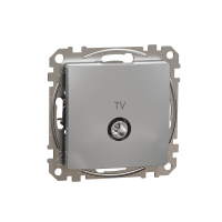 Sedna Design, Gniazdo TV przelotowe (7dB), srebrne aluminium - SDD113474 - SCHNEIDER ELECTRIC