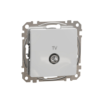 Sedna Design, Gniazdo TV przelotowe (10dB), srebrne aluminium - SDD113478 - SCHNEIDER ELECTRIC