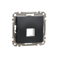 Sedna Design, Płytka centralna do wkładów Keystone (HDMI, VGA, RJ45, RJ11), czarny antracyt - SDD114421 - SCHNEIDER ELECTRIC