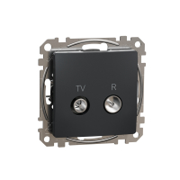 GNIAZDO ANTENOWE RTV KOŃCOWE 4DB CZARNY ANTRACYT SEDNA DESIGN - SDD114471R - SCHNEIDER ELECTRIC