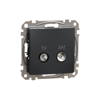 GNIAZDO ANTENOWE TV-SAT KOŃCOWE 4DB CZARNY ANTRACYT SEDNA DESIGN - SDD114471S - SCHNEIDER ELECTRIC