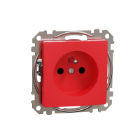 Sedna Design, Gniazdo 2P+PE z przesłonami, czerwone - SDD115011 - SCHNEIDER ELECTRIC