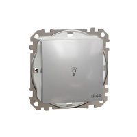 Sedna Design, Przycisk "światło" IP44, srebrne aluminium - SDD213132 - SCHNEIDER ELECTRIC