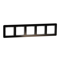 Sedna Elements, Ramka 5-krotna, szkło czarne - SDD361805 - SCHNEIDER ELECTRIC