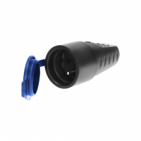 Gniazdo gumowe proste IP44 z uziemieniem, czarne - OR-AE-1314 - ORNO