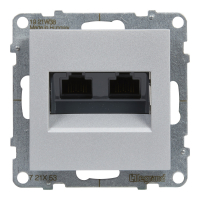 GNIAZDO 2XRJ45/KAT 6 UTP ALUMINIUM SUNO - 721353 - LEGRAND