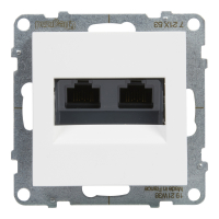 GNIAZDO 2XRJ45/KAT 6 UTP BIAŁY SUNO - 721153 - LEGRAND