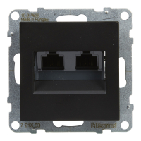GNIAZDO 2XRJ45/KAT 6 UTP CZARNY  SUNO - 721453 - LEGRAND