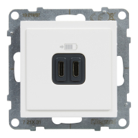 GNIAZDO ŁADOWARKA PODWÓJNA USB TYP C+C 3 A 5V BIAŁY SUNO - 721131 - LEGRAND