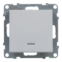 ŁACZNIK JEDNOBIEGUNOWY PODŚWIETLANY - 10 AX - 250 V~ - ZACISKI AUTOMATYCZNE ALUMINIUM  SUNO - 721311 - LEGRAND