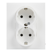 GNIAZDO PODWÓJNE SCHUKO 2X2P+Z KOMPLETNE Z PRZESŁONAMI ZACISKI AUTOMATYCZNE BIAŁY SUNO - 721126 - LEGRAND