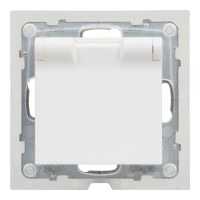 GNIAZDO SCHUKO 2P+Z- 16 A - 250 V~ - Z PRZESŁONĄ IP44 - ZACISKI AUTOMATYCZNE  BIAŁY SUNO - 721123 - LEGRAND