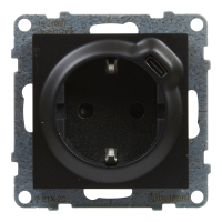 GNIAZDO SCHUKO 2P+Z - 16 A - 250 V~ - + USB TYP C - 1,5 A - 5 V CZARNY  SUNO - 721429 - LEGRAND
