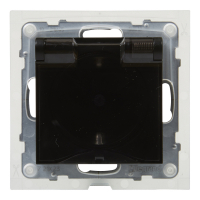 GNIAZDO POJEDYNCZE SCHUKO 2P+Z 16 A 250V Z KLAPKĄ IP44 ZACISKI AUTOMATYCZNE CZARNY  SUNO - 721423 - LEGRAND