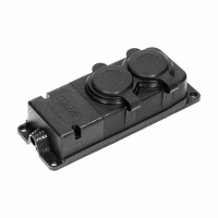 Rozgałęźnik bryzgoszczelny i odporny na uderzenia, IP44, 2x2P+Z, 16A, 230V AC, gumowy, uniepalniony - OR-AE-13165 - ORNO