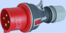 WTYCZKA PRZENOŚNA PROSTA 32A 400V 3P+Z IP44 WPP 32/4 TWIST - 922076 - ELEKTROMET DZIERŻONIÓW