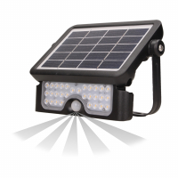 LUX LED 5W, naświetlacz solarny z czujnikiem ruchu 500lm, IP65, 4000K, 2x1500mAh, czarny - AD-SL-6108BLR4 - ORNO
